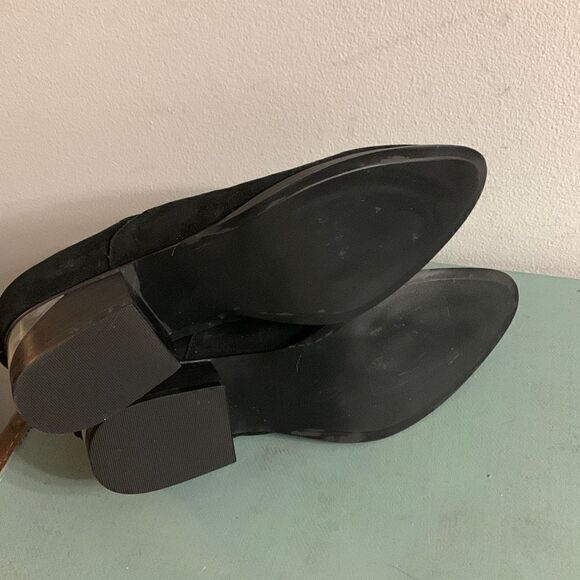 Steve Madden‎ black ankle boots. Clear heel suede booties size 7.5 - Picture 5 of 7